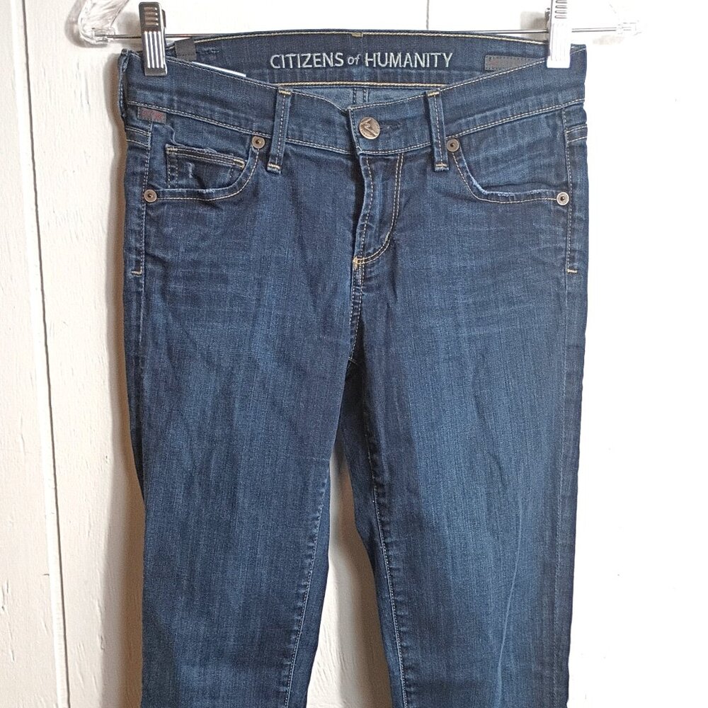 Citizens of Humanity Dark Denim Ava Jeans Womens 24 Low Rise Straight Leg